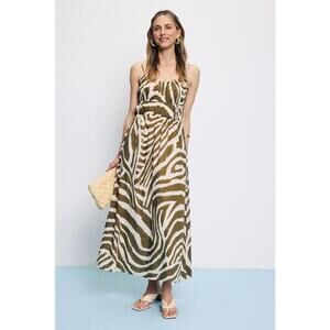 Rails Green Fatima Maxi Dress Size XL discoloration